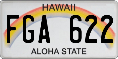 HI license plate FGA622