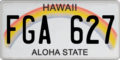 HI license plate FGA627