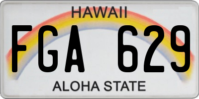HI license plate FGA629