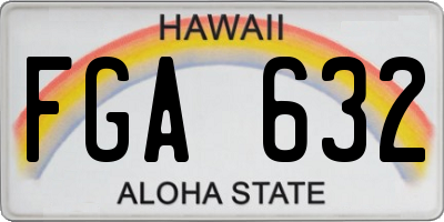 HI license plate FGA632