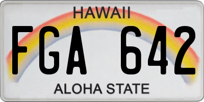 HI license plate FGA642