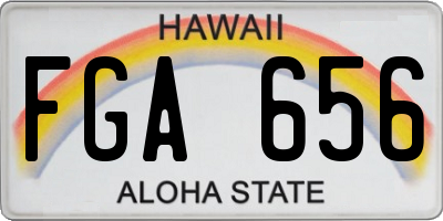 HI license plate FGA656