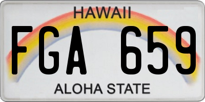 HI license plate FGA659