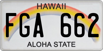 HI license plate FGA662