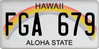 HI license plate FGA679