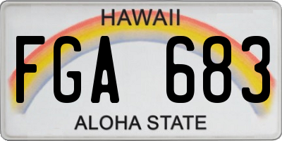 HI license plate FGA683