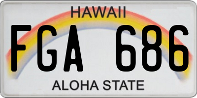 HI license plate FGA686