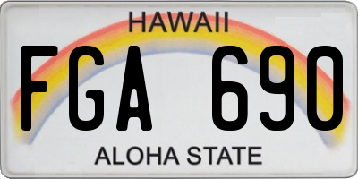 HI license plate FGA690