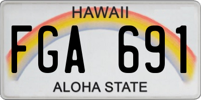 HI license plate FGA691