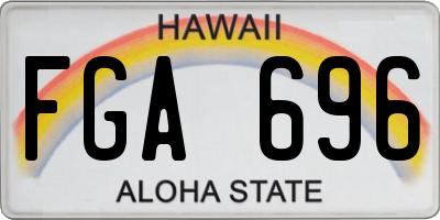 HI license plate FGA696