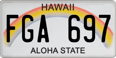 HI license plate FGA697