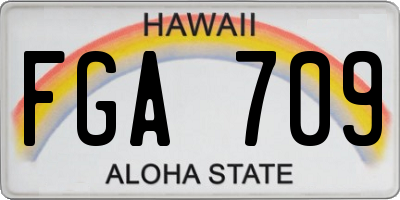 HI license plate FGA709