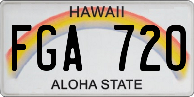 HI license plate FGA720
