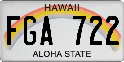 HI license plate FGA722