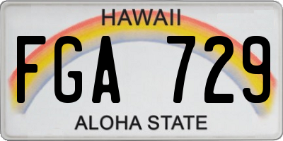 HI license plate FGA729