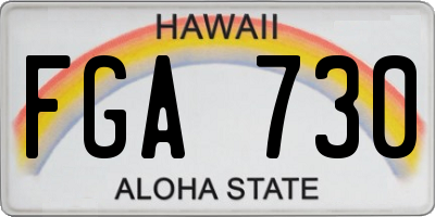 HI license plate FGA730
