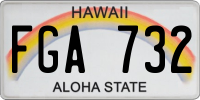 HI license plate FGA732