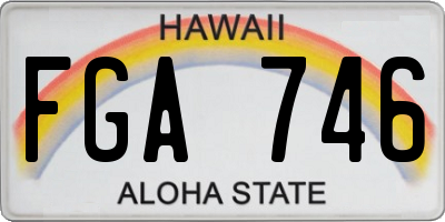 HI license plate FGA746