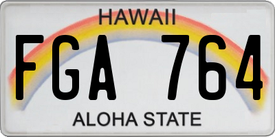 HI license plate FGA764