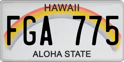 HI license plate FGA775