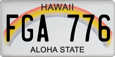 HI license plate FGA776
