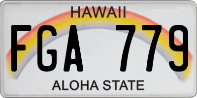 HI license plate FGA779