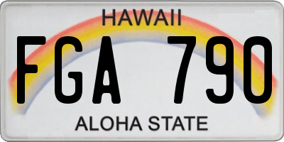 HI license plate FGA790