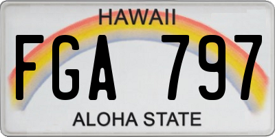 HI license plate FGA797
