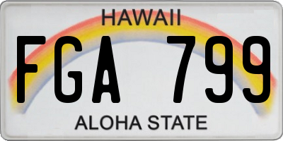 HI license plate FGA799