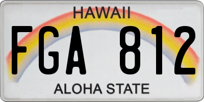 HI license plate FGA812