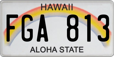 HI license plate FGA813