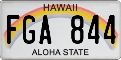 HI license plate FGA844