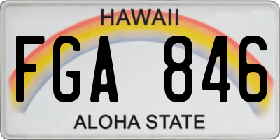 HI license plate FGA846