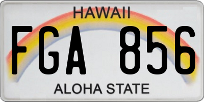HI license plate FGA856