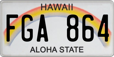 HI license plate FGA864