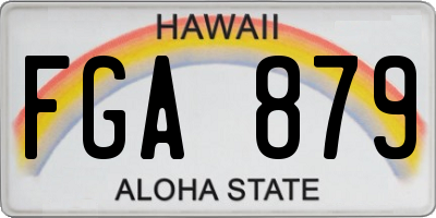 HI license plate FGA879