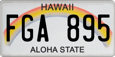 HI license plate FGA895