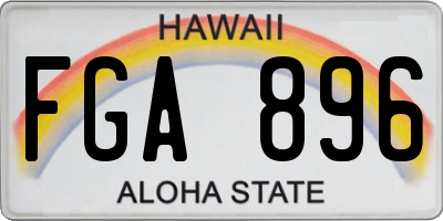 HI license plate FGA896