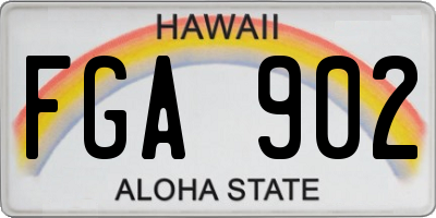 HI license plate FGA902