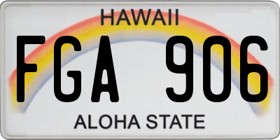 HI license plate FGA906