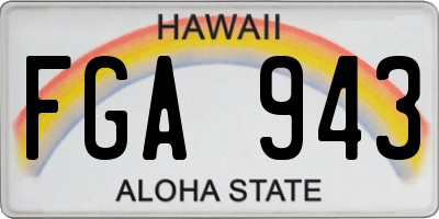 HI license plate FGA943