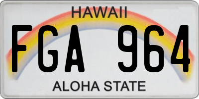 HI license plate FGA964