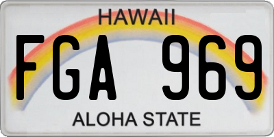 HI license plate FGA969