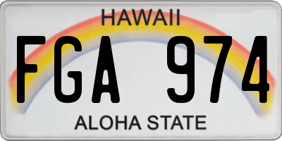 HI license plate FGA974