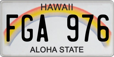 HI license plate FGA976