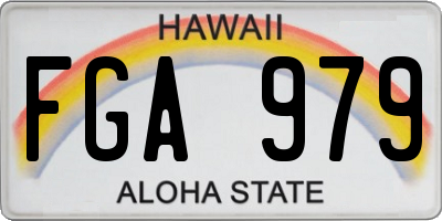 HI license plate FGA979