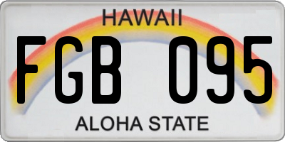 HI license plate FGB095