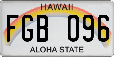 HI license plate FGB096