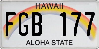 HI license plate FGB177