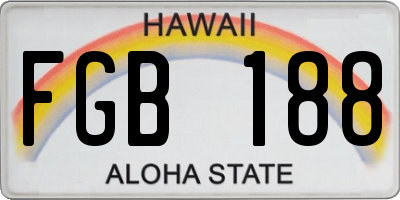 HI license plate FGB188